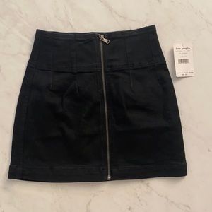 Free people fitted black mini skirt